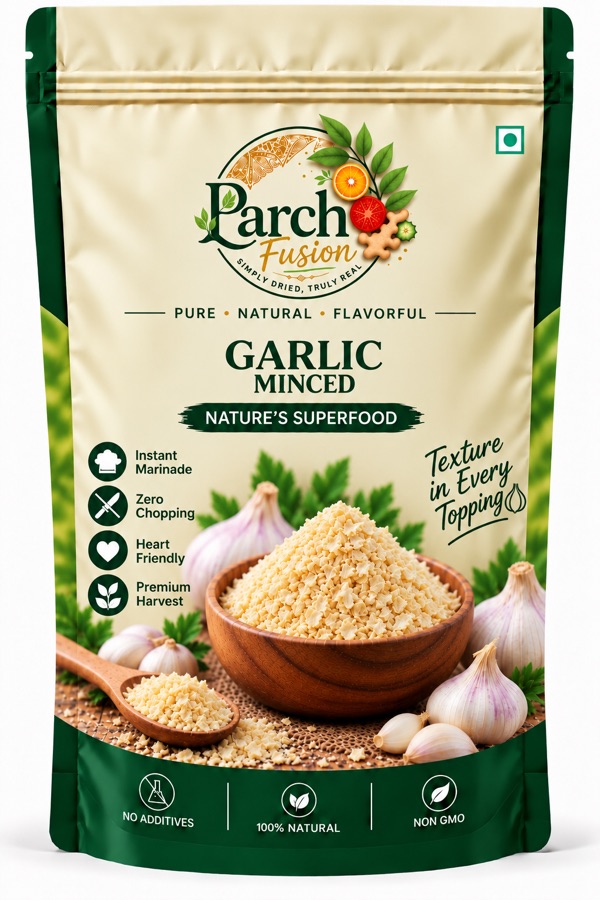 Parch Fusion Garlic Minced packaging