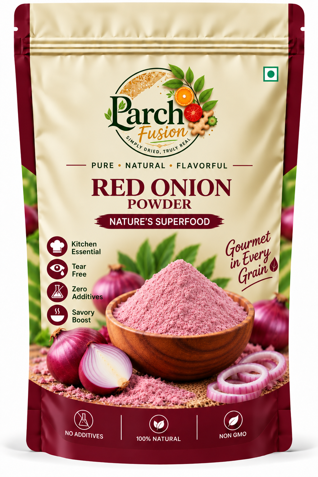 Parch Fusion Onion Powder packaging